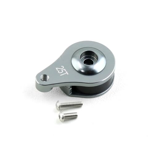 1/10 RC Car 15MM Single Hole 25T Adjustable Alloy Metal Servo Arm for FUTABA/SANWA/Tactic/ACOMS/Tamiya(Dark Grey) von QPAJWAKS