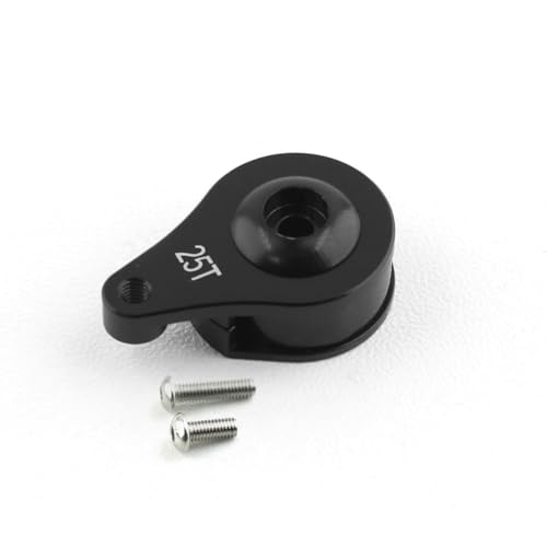 1/10 RC Car 15MM Single Hole 25T Adjustable Alloy Metal Servo Arm for FUTABA/SANWA/Tactic/ACOMS/Tamiya(Zwart) von QPAJWAKS