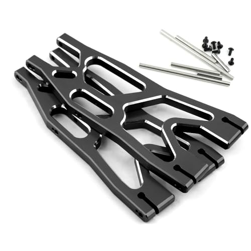 1/5 Aluminiumlegierung Vorne und Hinten Schwingarmblock C Lenkbecher Upgrade Kit for Traxxas X-MAXX Big X Metallzubehörteile(Lower SwingArm-Black) von QPAJWAKS