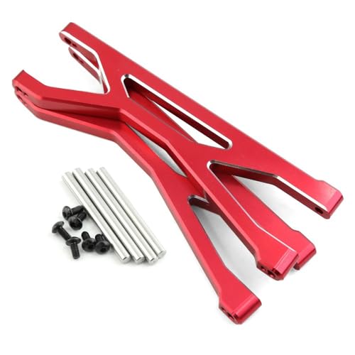 1/5 Aluminiumlegierung Vorne und Hinten Schwingarmblock C Lenkbecher Upgrade Kit for Traxxas X-MAXX Big X Metallzubehörteile(Upper Swing Arm-Red) von QPAJWAKS