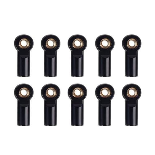 10 Stücke M3 * 19mm Länge Metall Link Spurstangenkopf Kugelgelenk for 1/10 RC Crawler AXIAL SCX10 D90 D110 Tamiya CC01(M3 Ball Joint-Black) von QPAJWAKS