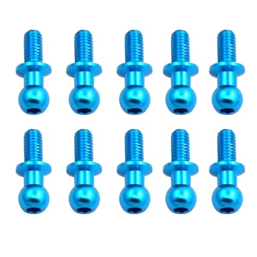 10 Stücke M3 Metall Hex Ball Kopf Schrauben for Tamiya TT01 TT02 Sakura D5 1/10 RC Drift Auto Ersatzteile von QPAJWAKS