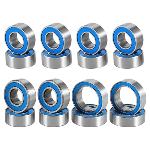 16PCS Gummi Versiegelt Kugellager Kit for Tamiya TT02 TT-02 TT02D TT-02D 1/10 RC Auto Upgrade Teile Zubehör von QPAJWAKS