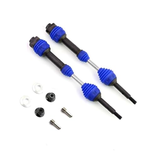 2-teilige Antriebswelle aus Stahl for die Rückseite, CVD 6852R for 1/10 Traxxas Slash VXL 4X4 2WD Rustler Hoss Stampede RC-Auto, blau von QPAJWAKS