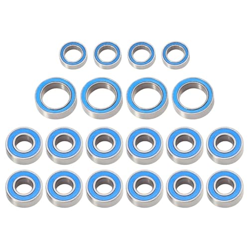 20PCS Rubber Sealed Ball Bearing Kit for Tamiya TT01 TT-01 TT01E TT01D TT02B 1/10 RC Car Upgrades Parts Accessories von QPAJWAKS