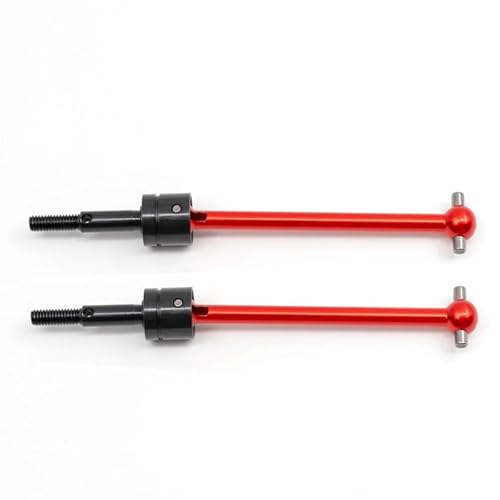 2Pcs Metall Universal Antriebswelle CVD for Tamiya TT-02B 1/10 RC Auto Upgrade Teile Zubehör(Rood) von QPAJWAKS