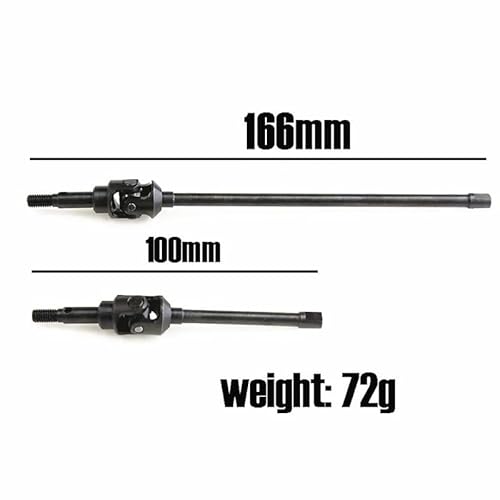 2Pcs Pipe Frame RC Car Universal Axle Set Drive Shaft AR14B Spare Parts for Off-Road Axial RBX10 Ryft AXI232043 von QPAJWAKS