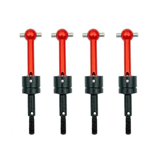 4 Pcs Metall Universal Antriebswelle CVD 53792 for Tamiya TT-01 TT01 TT-02 TT02 TA04 1/10 RC Auto Upgrade Teile(Rood) von QPAJWAKS