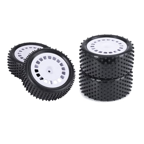 4 stücke 88mm Geklebte Laufrad for 1/10 Buggy Reifen HSP HPI Wltoy Tamiya TT-02B DT-02 RC Auto Rally Racing felgen Upgrades Teile(Zwart) von QPAJWAKS