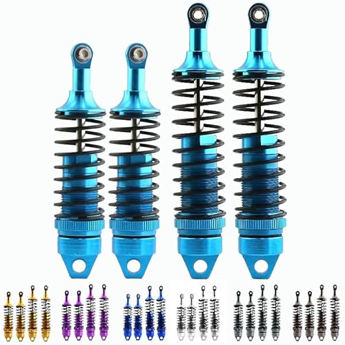 4 stücke 90-105mm Metall Vorne Hinten Stoßdämpfer for Traxxas Slash HQ727 1/10 RC Auto Upgrade Teile(Blauw) von QPAJWAKS