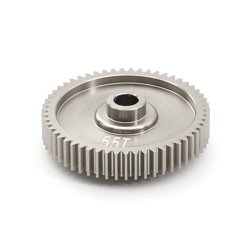 55T 58T 61T High Speed ​​Stirnradgetriebe 51004 53665 for Tamiya TT01 TT-01 1/10 RC Auto Upgrade Teile Zubehör(55T) von QPAJWAKS