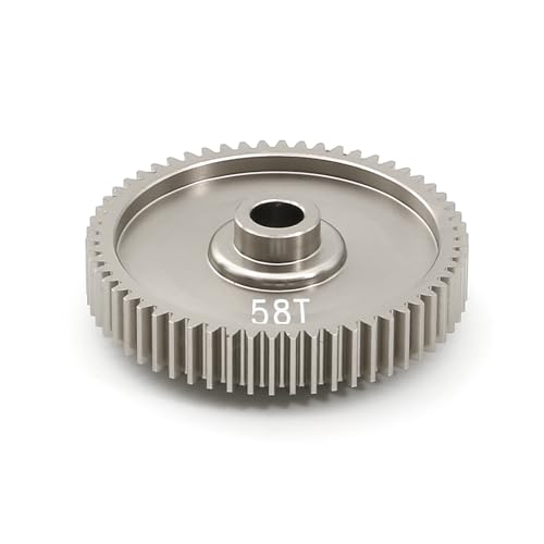 55T 58T 61T High Speed ​​Stirnradgetriebe 51004 53665 for Tamiya TT01 TT-01 1/10 RC Auto Upgrade Teile Zubehör(58T) von QPAJWAKS