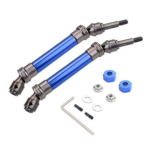 CVD Stahl Vorne Hinten Antriebswelle Montage Heavy Duty for 1/10 Traxxas-s Slash 4X4 Stampede VXL 2WD 6851R 6851X 6852R 6852X(Blue F) von QPAJWAKS