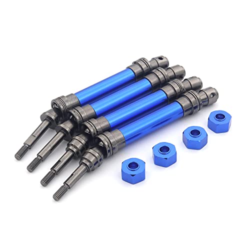 CVD Stahl Vorne Hinten Antriebswelle Montage Heavy Duty for 1/10 Traxxas-s Slash 4X4 Stampede VXL 2WD 6851R 6851X 6852R 6852X(Blue FR) von QPAJWAKS