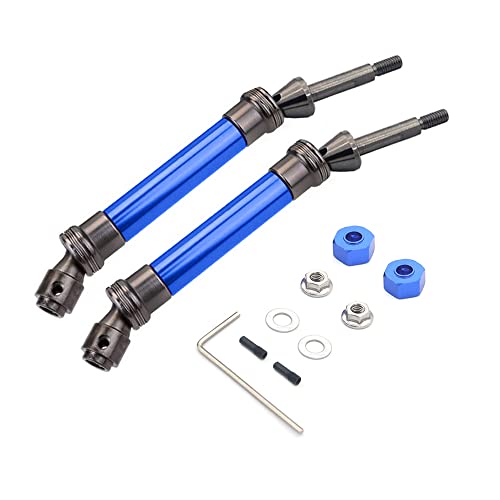 CVD Stahl Vorne Hinten Antriebswelle Montage Heavy Duty for 1/10 Traxxas-s Slash 4X4 Stampede VXL 2WD 6851R 6851X 6852R 6852X(Blue R) von QPAJWAKS