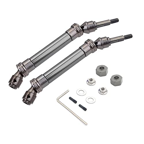 CVD Stahl Vorne Hinten Antriebswelle Montage Heavy Duty for 1/10 Traxxas-s Slash 4X4 Stampede VXL 2WD 6851R 6851X 6852R 6852X(Titanium F) von QPAJWAKS