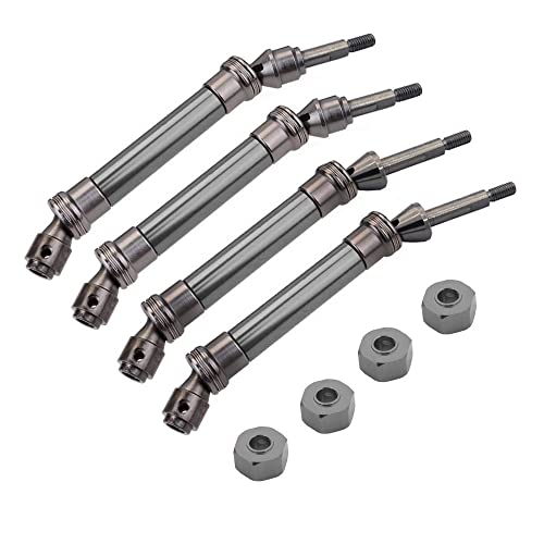 CVD Stahl Vorne Hinten Antriebswelle Montage Heavy Duty for 1/10 Traxxas-s Slash 4X4 Stampede VXL 2WD 6851R 6851X 6852R 6852X(Titanium FR) von QPAJWAKS