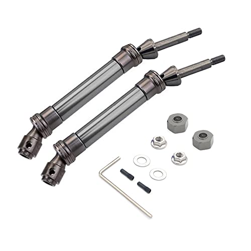 CVD Stahl Vorne Hinten Antriebswelle Montage Heavy Duty for 1/10 Traxxas-s Slash 4X4 Stampede VXL 2WD 6851R 6851X 6852R 6852X(Titanium R) von QPAJWAKS