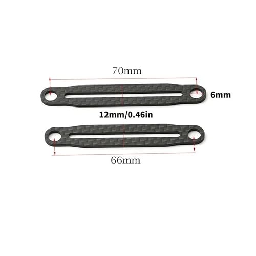 Carbon Fiber Auto Fall Körper Säule Verstärkung Zubehör for Tamiya TT02 XV02 XV01 RC Auto(60mm 70mm) von QPAJWAKS