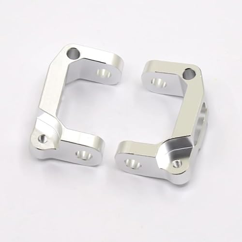 Front Lower Suspension Arm Hub Carrier Basis C/Lenkung Tasse/Metall Antriebswelle for 1/10 Tamiya CC01 TA02 TA03 4WD Buggy RC Auto OP(C Seat Silver) von QPAJWAKS