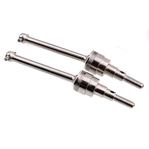 Front Lower Suspension Arm Hub Carrier Basis C/Lenkung Tasse/Metall Antriebswelle for 1/10 Tamiya CC01 TA02 TA03 4WD Buggy RC Auto OP(Drive Shaft Silver) von QPAJWAKS