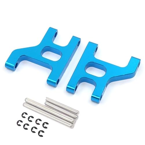 Front Lower Suspension Arm Hub Carrier Basis C/Lenkung Tasse/Metall Antriebswelle for 1/10 Tamiya CC01 TA02 TA03 4WD Buggy RC Auto OP(Front Swing arm Blue) von QPAJWAKS