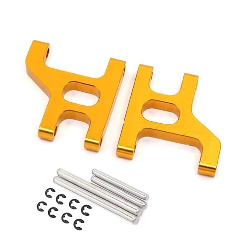 Front Lower Suspension Arm Hub Carrier Basis C/Lenkung Tasse/Metall Antriebswelle for 1/10 Tamiya CC01 TA02 TA03 4WD Buggy RC Auto OP(Front Swing arm Gold) von QPAJWAKS
