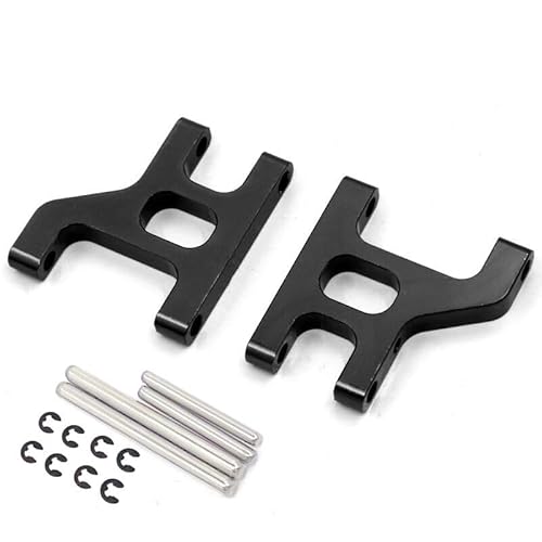 Front Lower Suspension Arm Hub Carrier Basis C/Lenkung Tasse/Metall Antriebswelle for 1/10 Tamiya CC01 TA02 TA03 4WD Buggy RC Auto OP(Front Swing armBlack) von QPAJWAKS