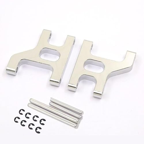 Front Lower Suspension Arm Hub Carrier Basis C/Lenkung Tasse/Metall Antriebswelle for 1/10 Tamiya CC01 TA02 TA03 4WD Buggy RC Auto OP(Front SwingArmSilver) von QPAJWAKS