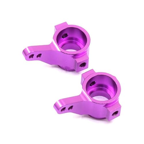 Front Lower Suspension Arm Hub Carrier Basis C/Lenkung Tasse/Metall Antriebswelle for 1/10 Tamiya CC01 TA02 TA03 4WD Buggy RC Auto OP(Steering Cup Purple) von QPAJWAKS