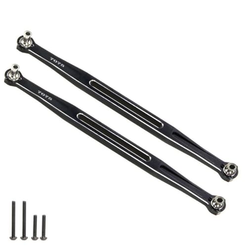 Geeignet for 1/5 TRAXXAS XRT 8S X-Maxx 8S WideMaxx Aluminium Legierung 7075 Front Steering Rod, Schwarz von QPAJWAKS