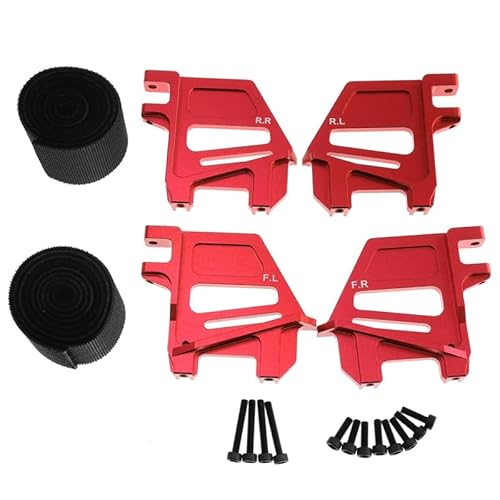Hohe Batterie Halter Halterung Halten Unten Mit Batterie Strap for Traxxas 1/5 X-Maxx Xmaxx 6S 8S RC Auto Upgrade Teil(Rood) von QPAJWAKS
