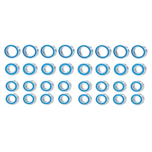 L81A 2025-32PCS R32 Gummi Versiegelt Kugellager Kit for Tamiya TT02 TT-02 TT02D TT-02D 1/10 RC Auto Upgrades Teile Zubehör von QPAJWAKS