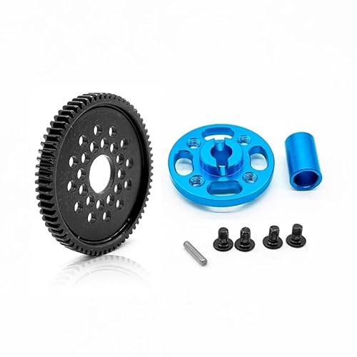 Metall 63T 64T 66T 68T 71T 54500 Stirnrad und Zahnradhalterung Hochgeschwindigkeitsgetriebesatz for Tamiya TT-02 TT02 1/10 RC Auto-Upgrade-Teile(68TA) von QPAJWAKS