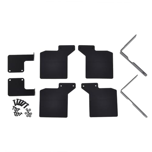 Metall Gummi Schlamm Schutz Kotflügel Fender for 1/10 RC Crawler Auto Traxxas TRX-4 Defender TRX4 Bronco Zubehör(1 Set) von QPAJWAKS