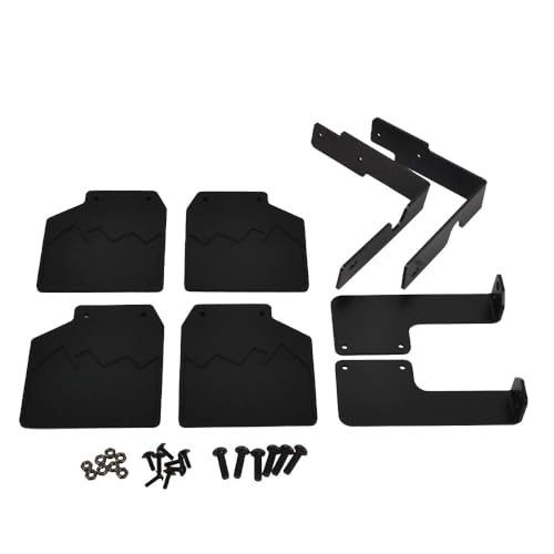 Metall Gummi Schlamm Schutz Kotflügel Fender for 1/10 RC Crawler Auto Traxxas TRX-4 Defender TRX4 Bronco Zubehör(1 Set A) von QPAJWAKS