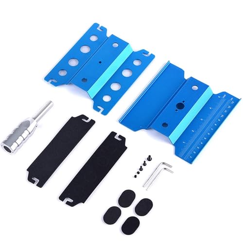 Metall-Reparaturstation, Arbeitsständer, Montageplattform mit Tablett for 1/10 1/8 1/12 RC-Auto TRX-4, Axial SCX10 II, RC-Crawler, Tamiya, HSP-Werkzeuge(Blauw) von QPAJWAKS