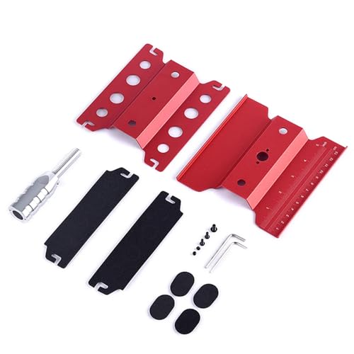 Metall-Reparaturstation, Arbeitsständer, Montageplattform mit Tablett for 1/10 1/8 1/12 RC-Auto TRX-4, Axial SCX10 II, RC-Crawler, Tamiya, HSP-Werkzeuge(Rood) von QPAJWAKS