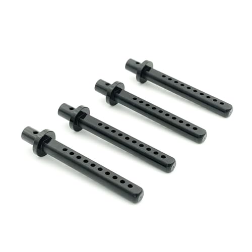 QPAJWAKS 1/10 RC Crawler Auto Axial SCX10 90021 90022 90028 Upgrade-Teile 4 STÜCKE RC Auto Shell Säulenhalterungen Metallkarosserie-Pfostenhalter(Zwart) von QPAJWAKS