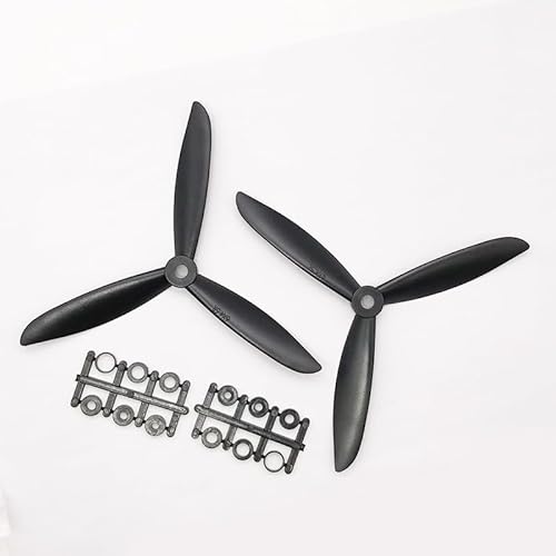 QPAJWAKS 1/2 Paare 5045/6045 3-Blatt-Propeller 5x4,5 6x4,5 CW CCW for RC FPV Drone Flugzeug Fixed Wing Teil(1 Pair 6045) von QPAJWAKS