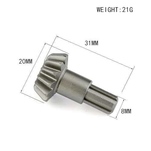 QPAJWAKS 1 Piece Metal Rear Differential Gear RC Car Accessory Part for ARRMA 1/8 1/10 Granite Katun Avenger Wotex Silver(As Shown) von QPAJWAKS