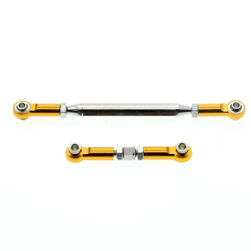 QPAJWAKS 1 Set Metall Einstellbare Lenkgestänge Servo Link Zugstange Spannschloss for MN D90 99S MN-90 FJ-45 1/12 RC Auto Crawler Dropship(Golden) von QPAJWAKS