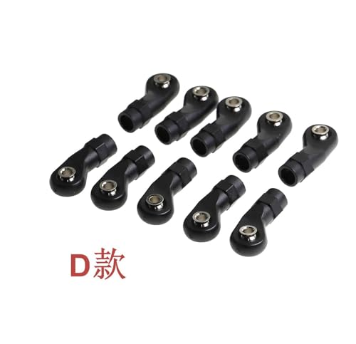QPAJWAKS 10 STÜCKE Kunststoff M4 Stangenenden Link Kugeln Kopf Gestänge Joint for 1/10 RC Crawler Auto Axial SCX10 II 90046 TRx4 Teile Zubehör(D) von QPAJWAKS