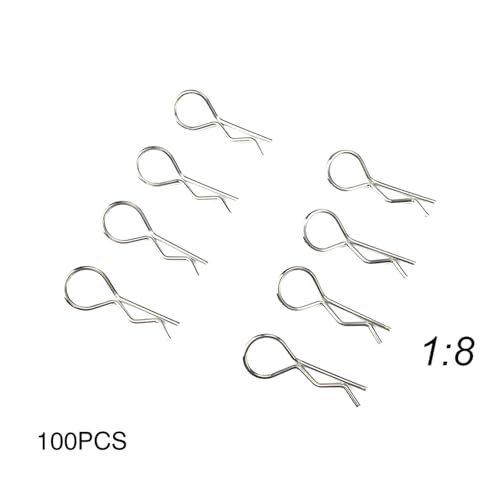 QPAJWAKS 100 STÜCKE 1:10 1:16 1:8 Universal Auto-Shell-Clip Pin Schnallen 02053 86090 85734 R Clips for DIY HSP On-Road RC Autos Zubehör(8car 100pcs) von QPAJWAKS