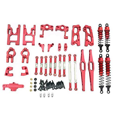 QPAJWAKS 12428 12423 Upgrade Zubehör Kit Stoßdämpfer for Feiyue FY03 WLtoys 12428 12423 1/12 RC Buggy Auto Teile(Rood) von QPAJWAKS