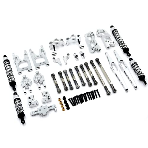 QPAJWAKS 12428 12423 Upgrade Zubehör Kit Stoßdämpfer for Feiyue FY03 WLtoys 12428 12423 1/12 RC Buggy Auto Teile(Silver) von QPAJWAKS