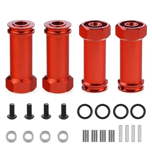QPAJWAKS 12MM Aluminium-Radsechskantadapter, Lange 29Mm Verlängerung, RC-Auto-Umbauteile for 1/12 Wltoys 12428 12423(Zwart) von QPAJWAKS