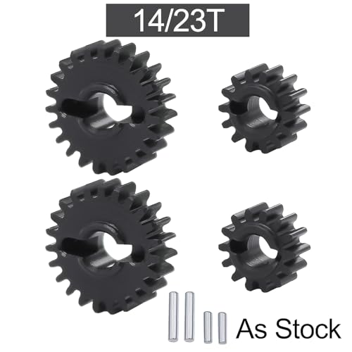 QPAJWAKS 13T/24T 14T/23T 15T/22T Steel Portal Gears Set Overdrive Underdrive Stock Gear for 1/18 RC Crawler Redcat Ascent-18 Upgrade Part(Stock Gear 1Set) von QPAJWAKS