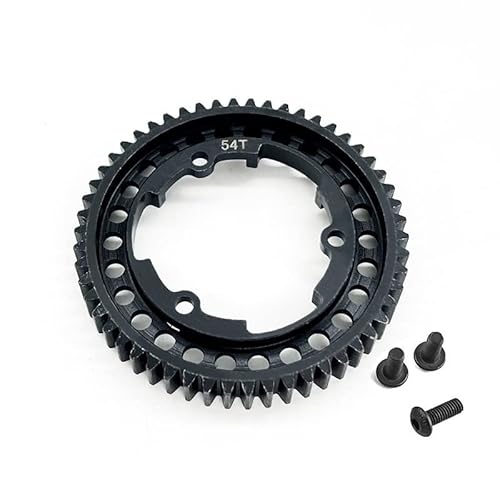 QPAJWAKS 1M-54T Stahlsporn Hauptgetriebe mit Schrauben 6449 für Traxxas XMaxx E-REVO 2.0 X0-1 RC Auto 54 Zähne Getriebe Ersatzteile von QPAJWAKS