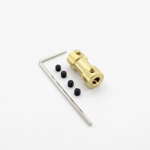 QPAJWAKS 2/2.3/3/3.17/4/5/6mm Motorwellenkupplung Koppler Anschlusshülse Adapter Messing Übertragungsgelenk for RC Boot Auto Flugzeug(3.17mm to 4mm) von QPAJWAKS